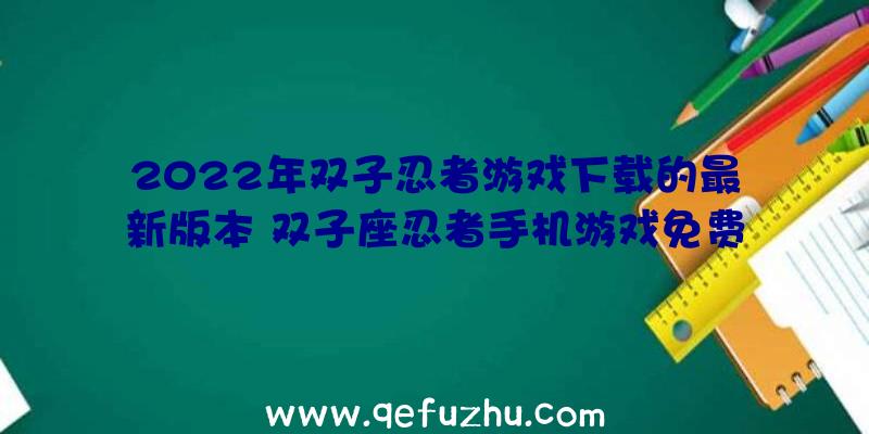 2022年双子忍者游戏下载的最新版本